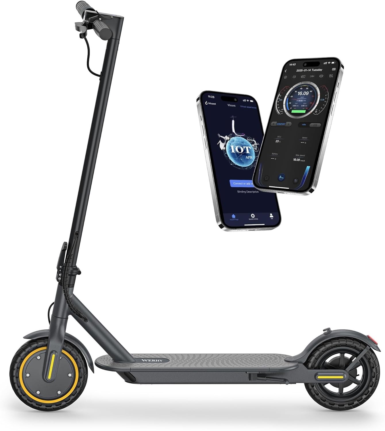 Electric Scooter, 350W/500W Motor, Top Speed 19/22 mph, Max 16/23/28Miles Ranges, Foldable E Scooter for Adults wourant
