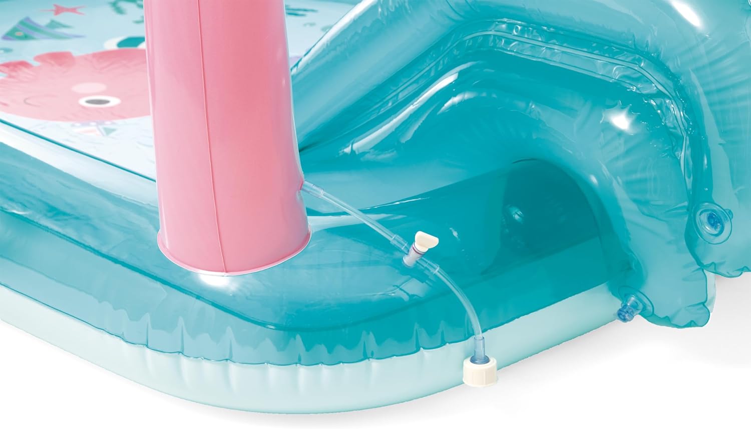 Intex 96" x 78" x 28" Inflatable Jungle Adventure Play Center Spray Kiddie Pool - Backyard Kids Water Slide, Outdoor Blow-Up Splash Pad for Toddlers wourant