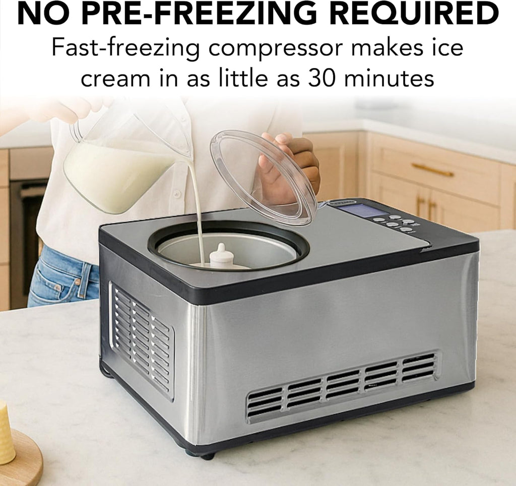 Whynter ICR-300SS 0.5-Quart Stainless Steel Rolled Ice Cream Maker With Compressor wourant