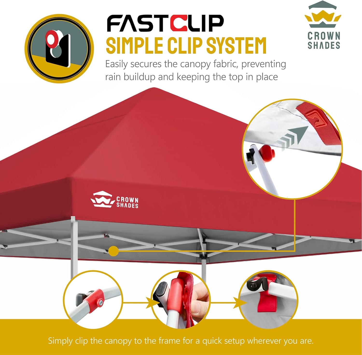 10x10 Pop-Up Awning - One-Click Installation Beach Tent - Outdoor Sunshade Silver Coated Top, 3 Heights and 4 Sand Pockets wourant