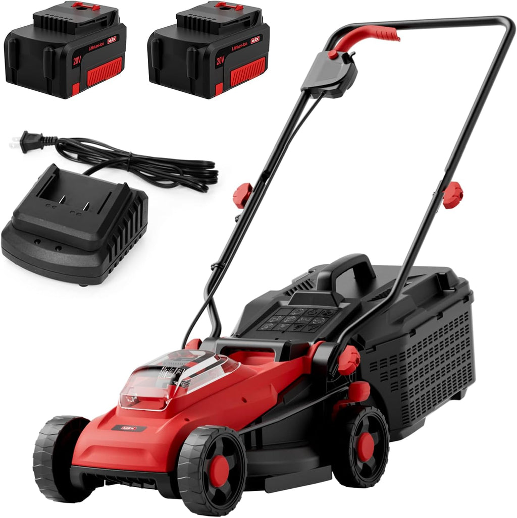 MZK 20V 13" Electric Lawn Mower, Brushless Cordless Lawn Mower with 4-Position Height wourant