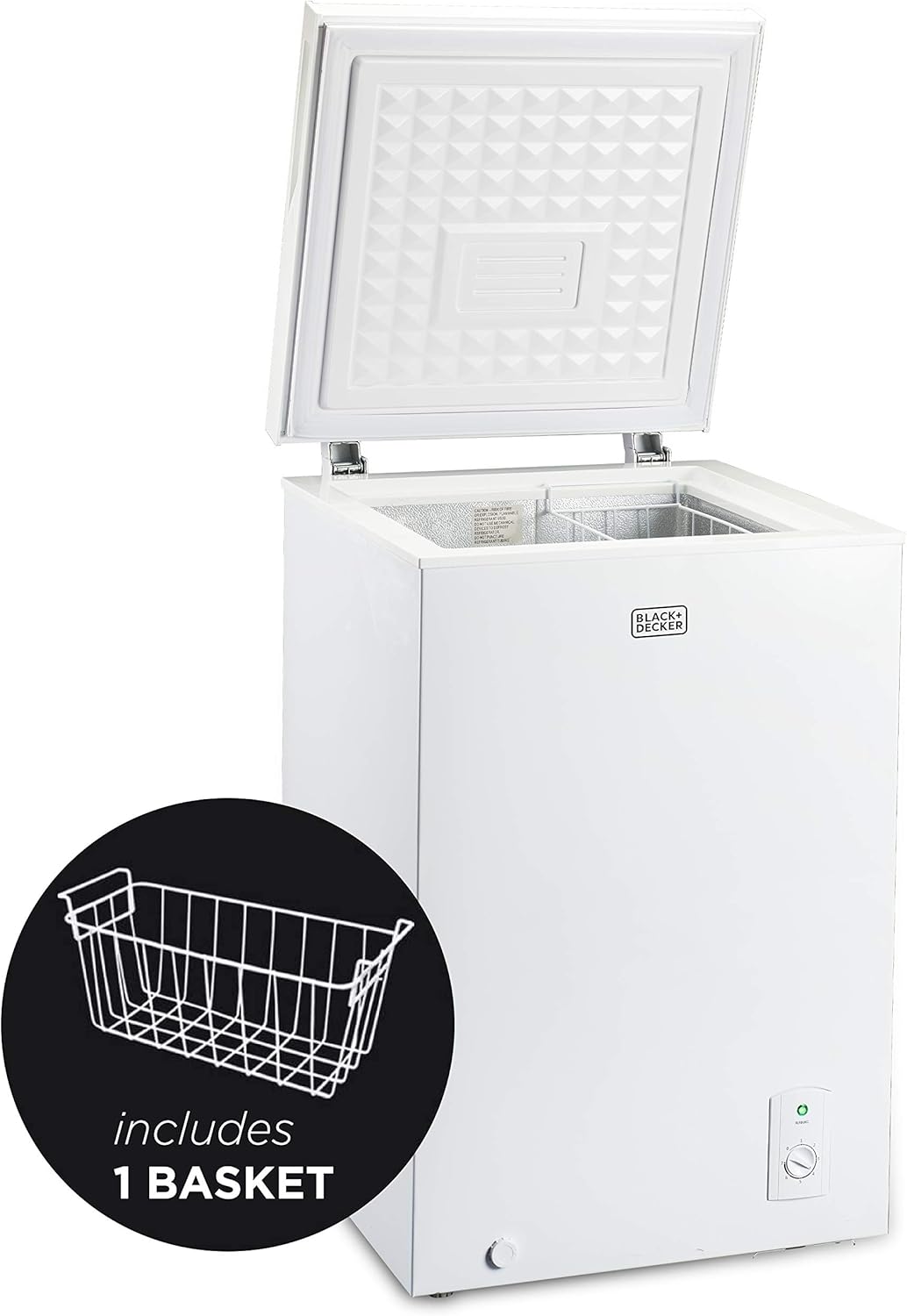 BLACK+DECKER 2.0 Cu. Ft. Compact Chest Freezer, Deep Freezer Holds Up To 70 Lbs. of Frozen Food wourant