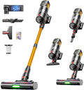 Cordless Vacuum Cleaner,55KPa 650W 65Mins Vacuum Cleaners for Home,Stick Vacuum with LED Display Anti tangle Brush and Self Standing Design,Vacuum Cleaner for Hardwood Floors,Carpet,Pet Hair,Car woonhhop
