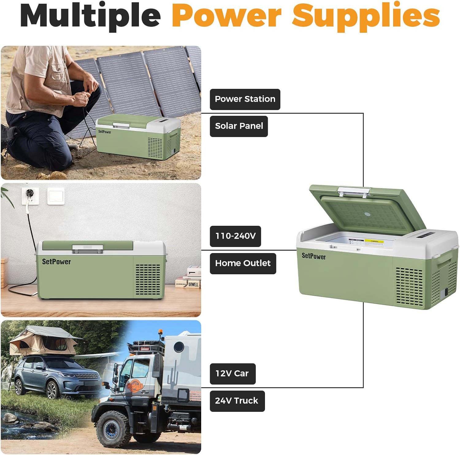 12V Refrigerator 21 Quart Portable Freezer 50 Hours Keep Cool,Electric Cooler for Vehicles Car Refrigerator 12V Portable Fridge for Car Camping Truck Van RV SUV Road Trip Travel RF20 wourant