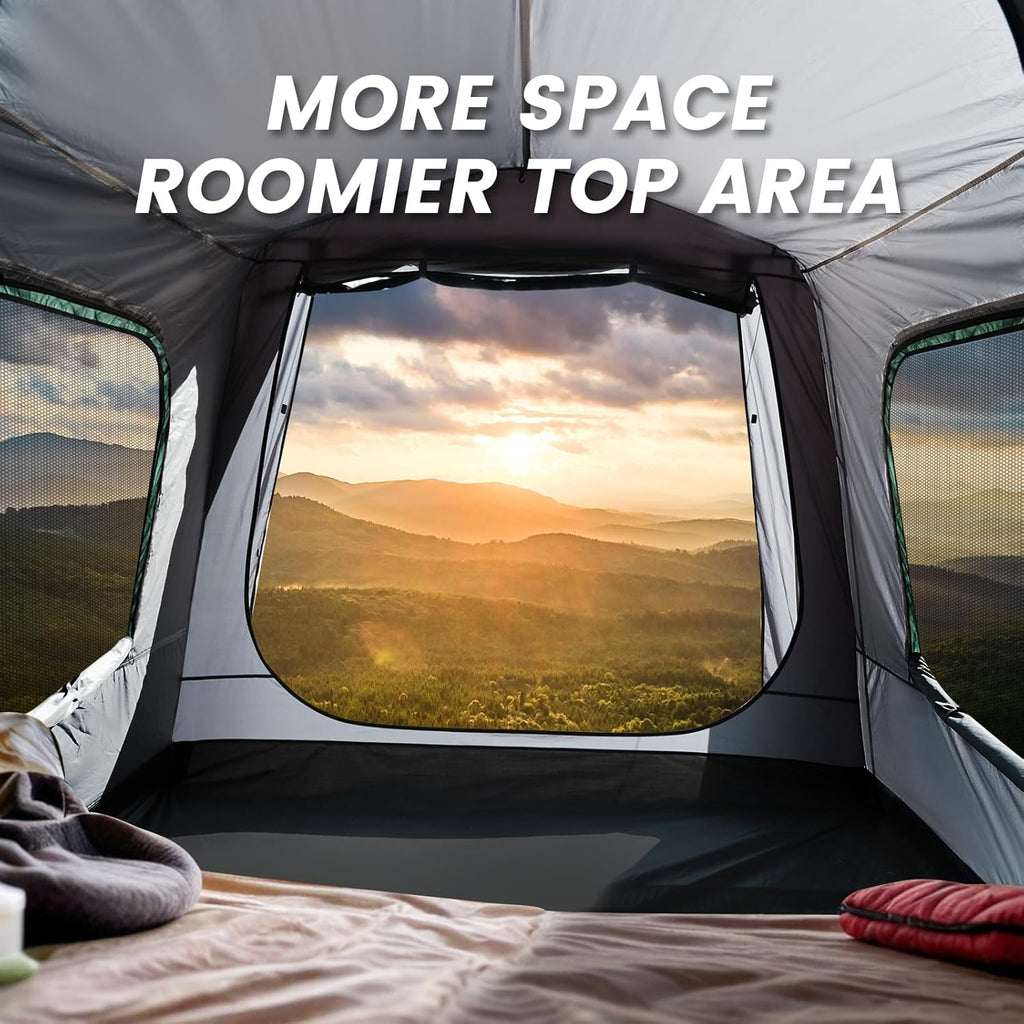 SUV Tent, 5-9 Person Rectangle Car Tent for Family, Waterproof & Windproof for Car Camping, Large Camping Tents with Storage Bag, SUV, Van, Jeep, Pickup 8FT L x 10.6FT W x 7.2FT H wourant