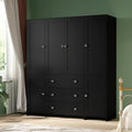 VOWNER Armoire Wardrobe Closet with Drawers and Mirror, 71" Clothing Storage Cabinet wourant