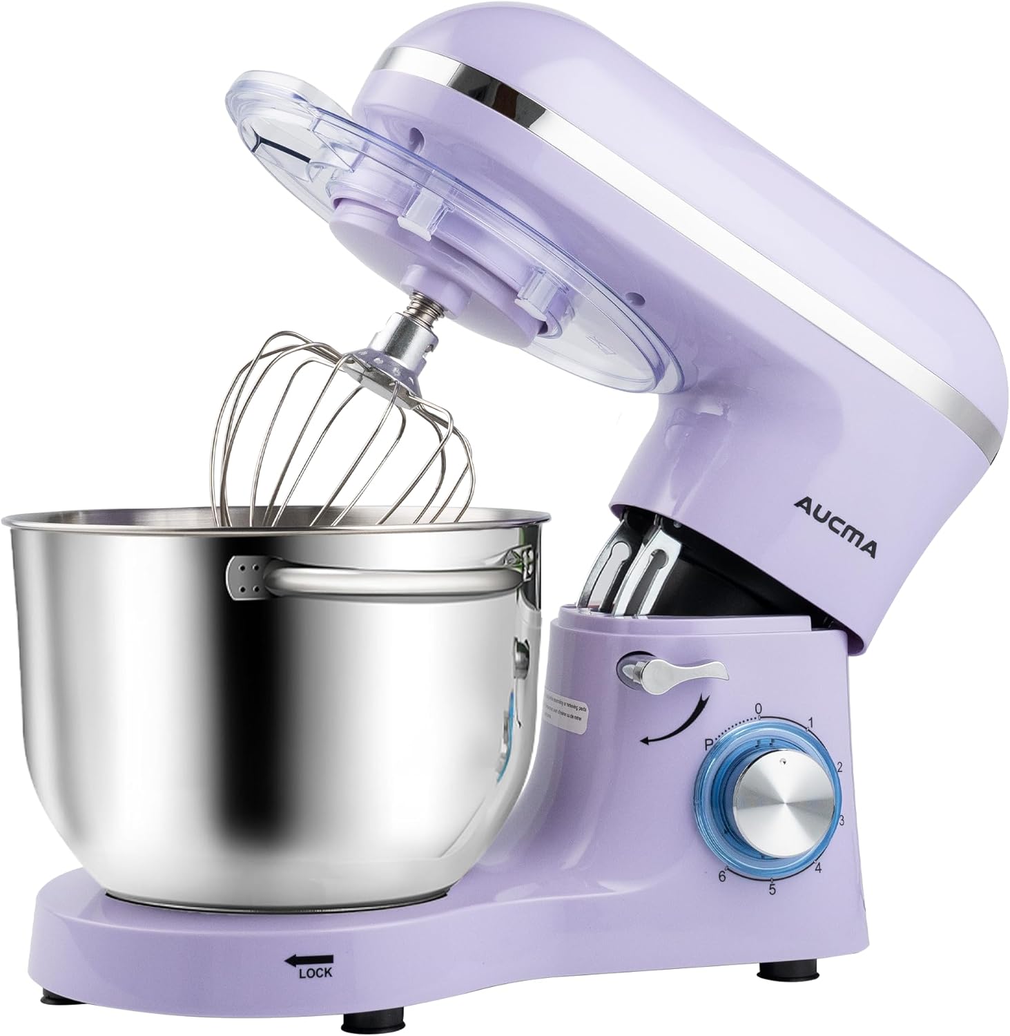 Aucma Stand Mixer,6.5-QT 660W 6-Speed Tilt-Head Food Mixer, Kitchen Electric Mixer with Dough Hook wourant