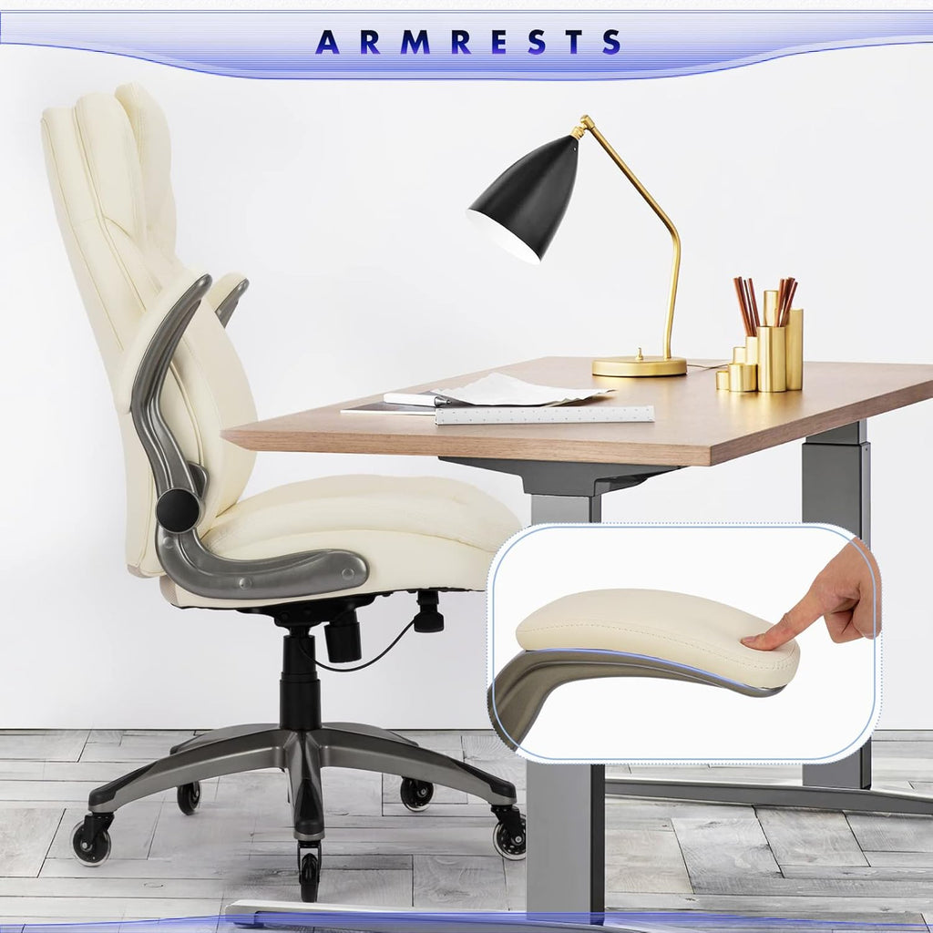 Executive Office Chair Computer Desk Chair Swivel Home Office Chair Upgraded Casters wourant