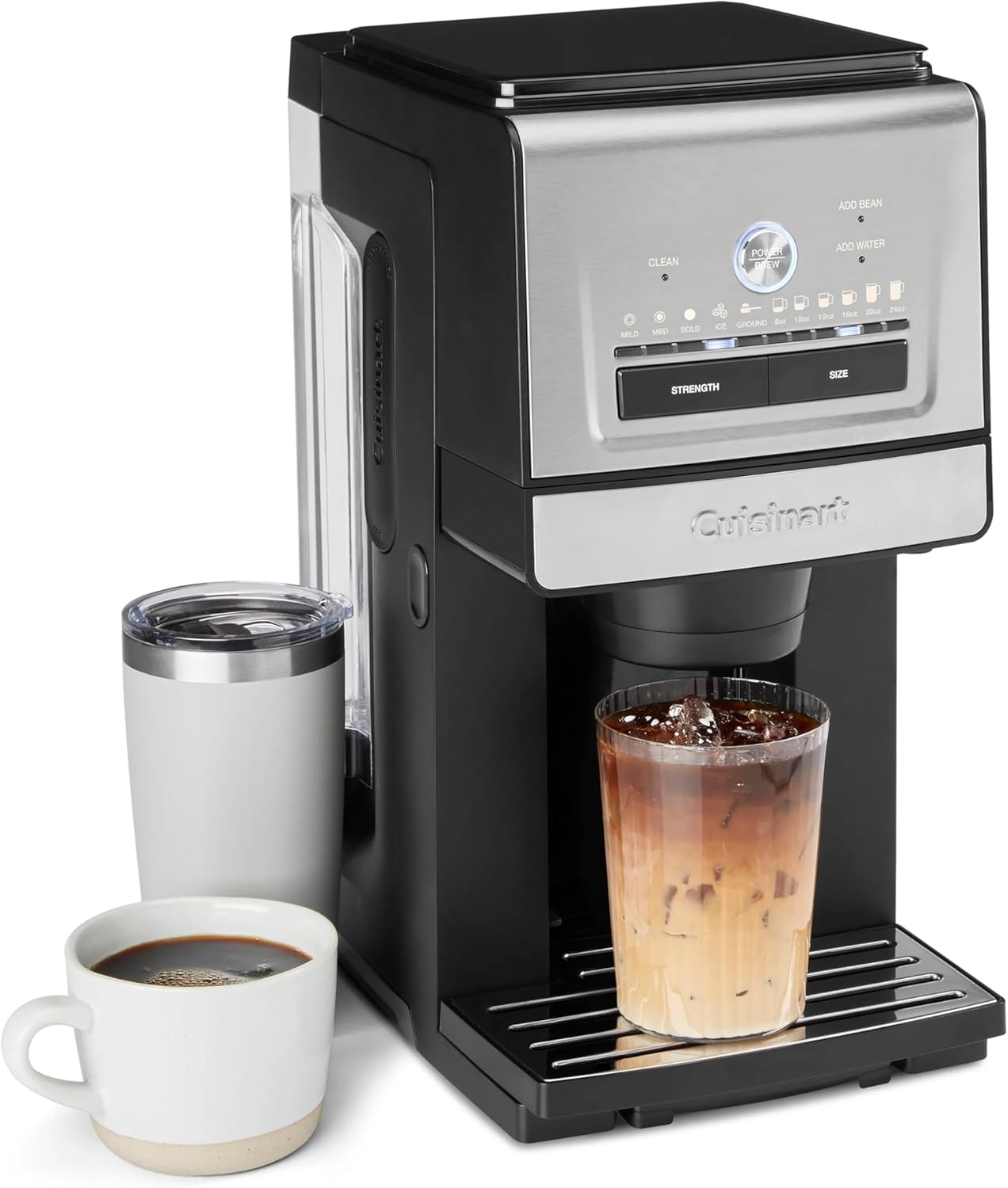 Cuisinart Coffee Maker, Custom Grind and Brew Single Cup Coffee Maker, 6 Cup Sizes, Built-in Stainless Steel Burr Mill, Adjustable Strength, Grind Control and Over Ice Feature, Easy Cleaning, DGB-30 woonhhop
