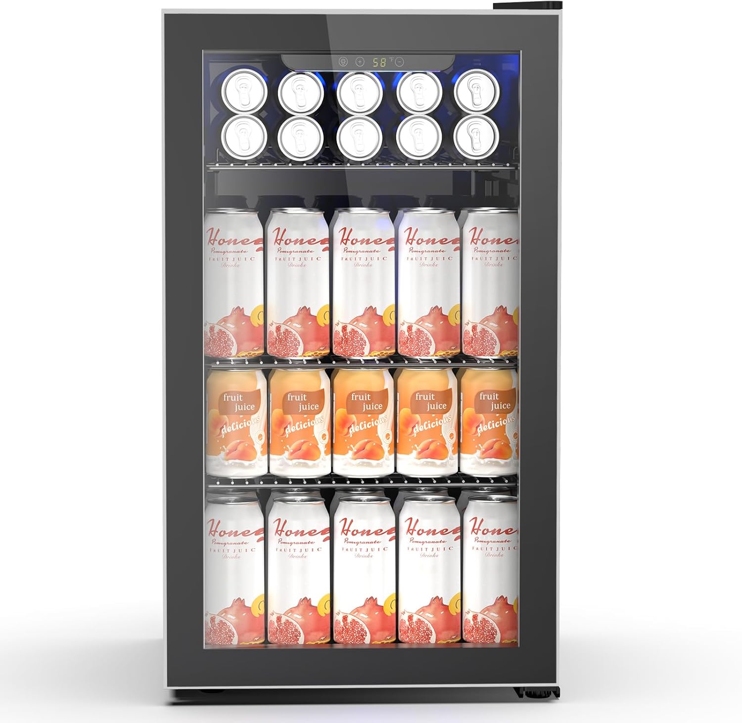 Electactic Mini Fridge 130 Can Beverage Refrigerator Cooler 3.2 Cu.Ft Drink Fridge wourant