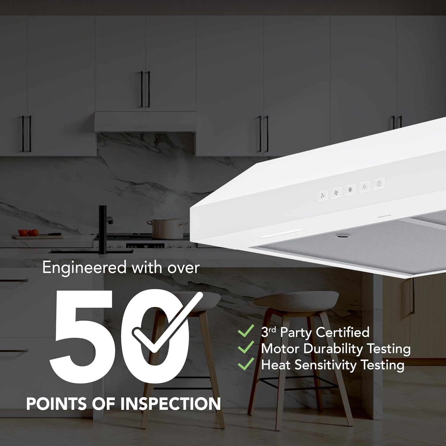 Broan-NuTone Three-Speed Glacier Undercabinet Range Hood with LED Light, ADA Compliant wourant