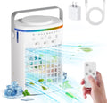 Portable Air Conditioner,Cooling Fan with 3 Speeds &3 Modes,2-8H Timer,1000ml Water Tank, Remote Control,4 in 1 Humidifier, Air Conditioner,Fan,Night Light,Evaporative Air Cooler for Home,Office wourant