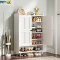 ONBRILL Shoe Storage Cabinet with Cross Molding Doors, 6-Tier Farmhouse Shoe Cabinet wourant