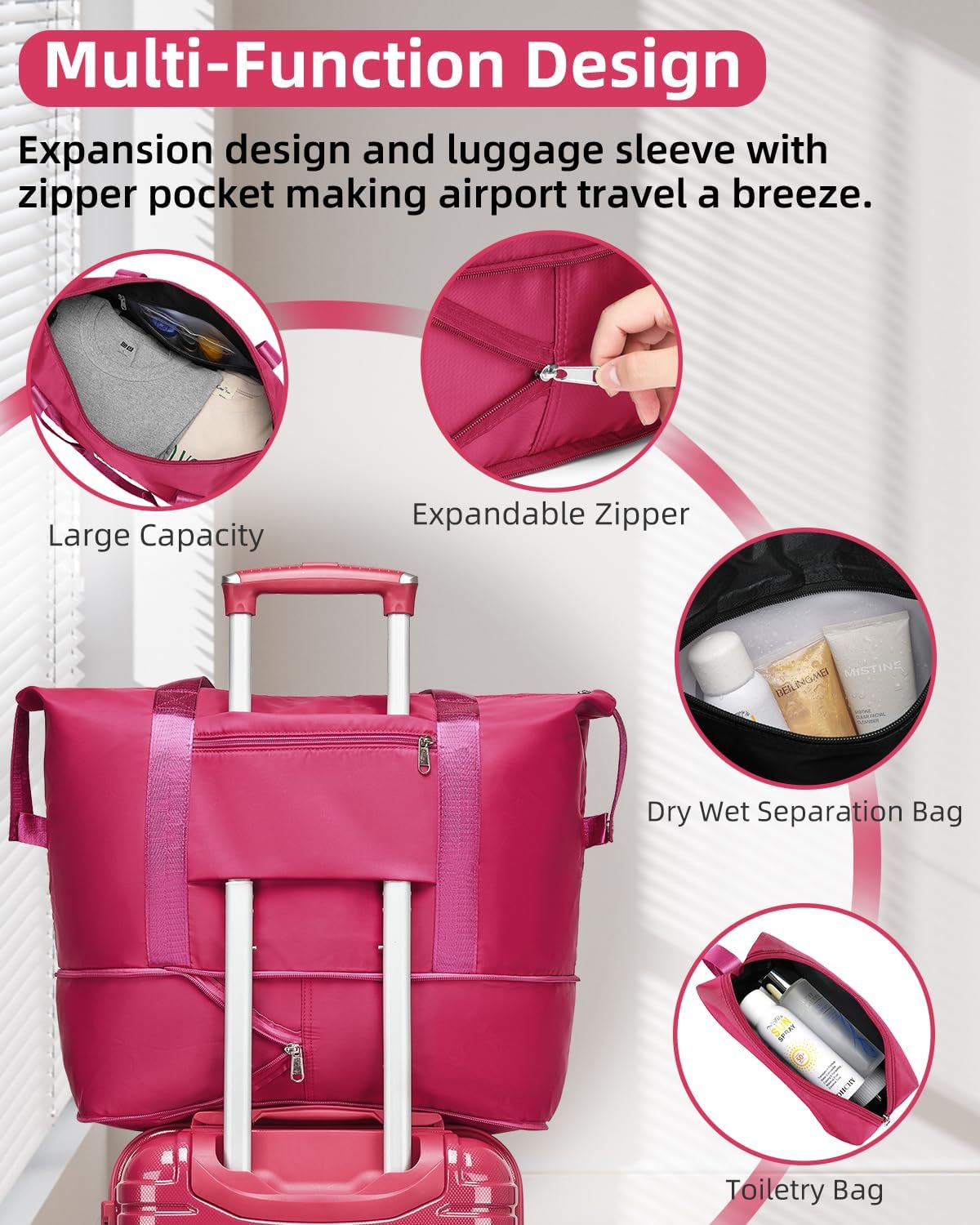 6-piece luggage set, expandable hardshell suitcase set with spinner wheels, lightweight rolling luggage set wourant