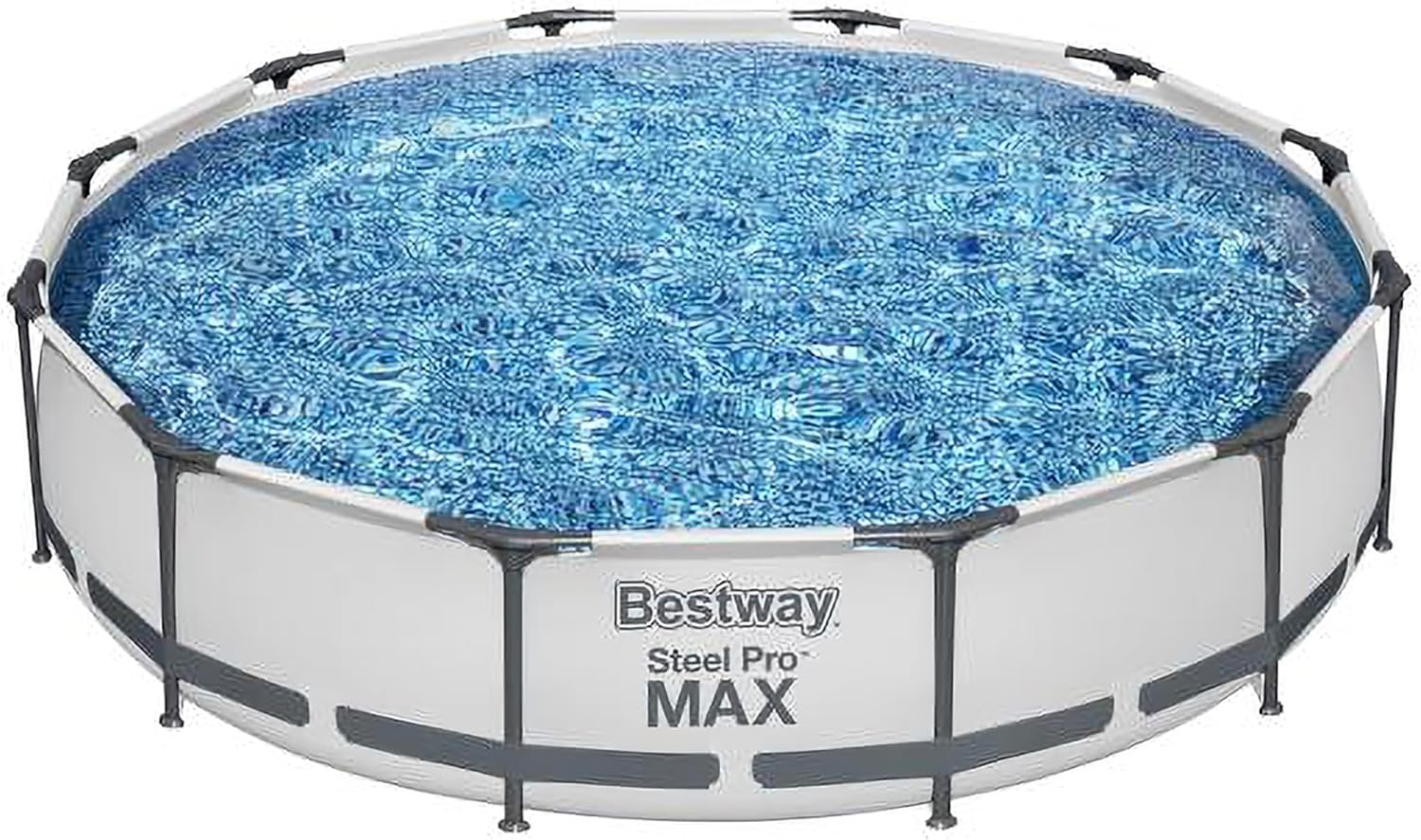 Steel Pro MAX 10 Foot x 30 Inch Round Metal Frame Above Ground Outdoor Backyard Swimming Pool Set with 330 GPH Filter Pump wourant