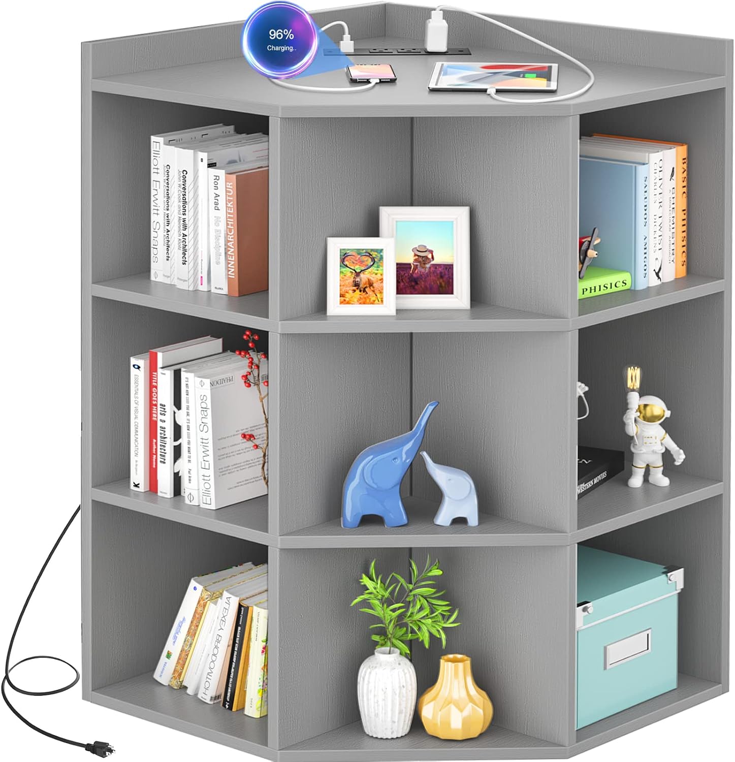 Aheaplus Corner Cabinet Corners Cube Toy Storage for Small Space wourant