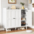 ONBRILL Shoe Cabinet with 3 Doors and Adjustable Shelves, 30 Pairs Shoe Storage Cabinet wourant