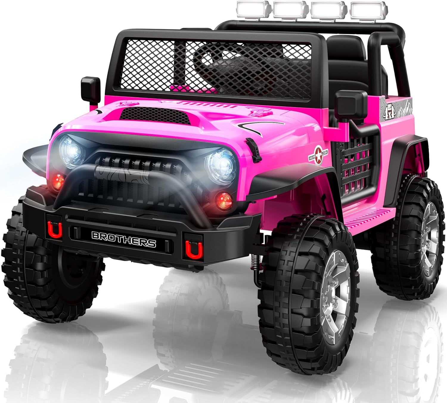 L8 Ride On Car, 2 Seater, 12V Kids Electric Car w/Remote Control, 4-Wheel Suspension, Bluetooth Speaker, Multi Music Modes, 3 Speeds, LED Lights, Xmas & Birthday Gift Ideas for Kids Ages 3+ wourant