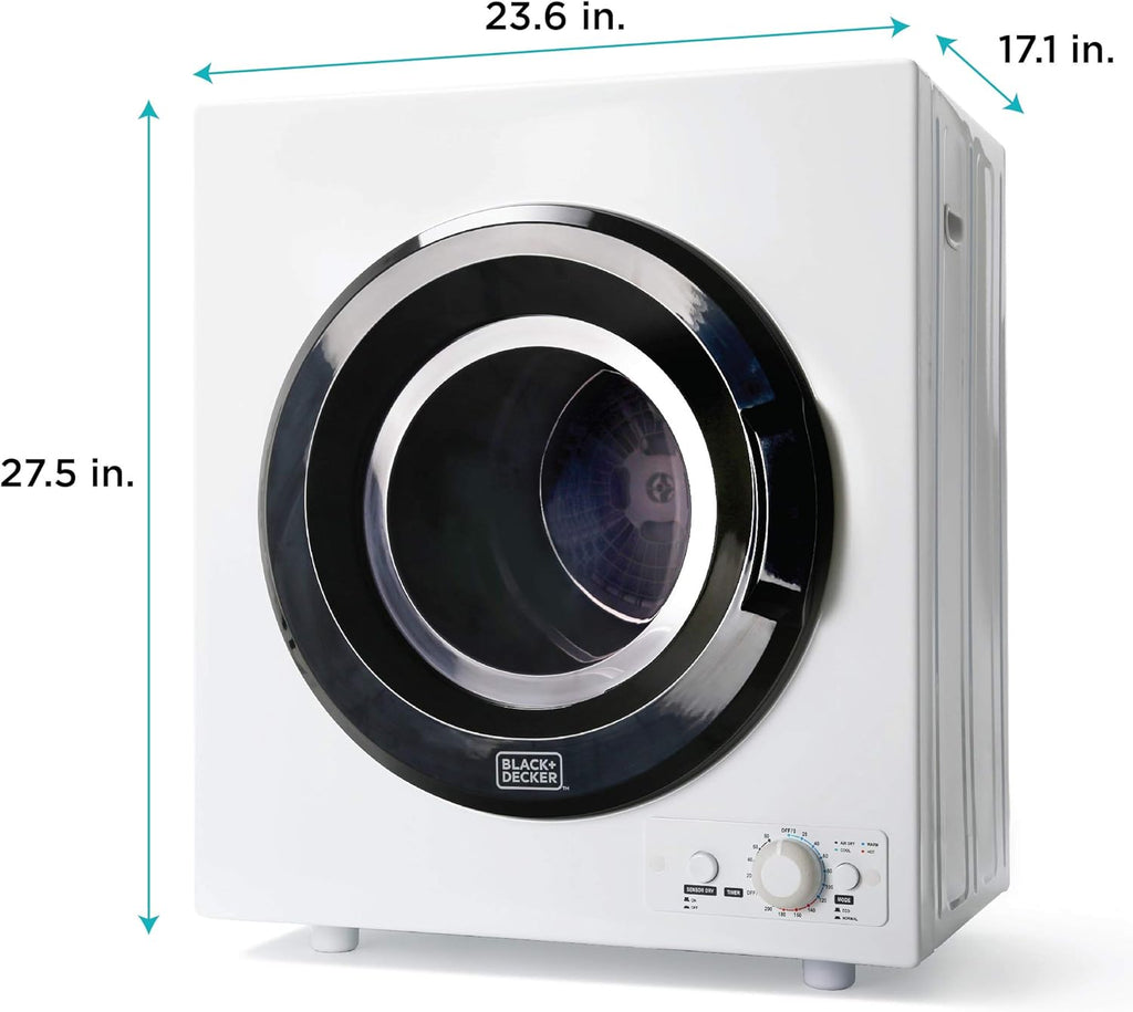 Compact Clothes Dryer, 1.5 Cu. Ft. 850W Electric Dryer, 120V Vented Portable Dryer with Stainless Steel Drum, for 5.5 lbs. of clothing for Standard Wall Outlet wourant