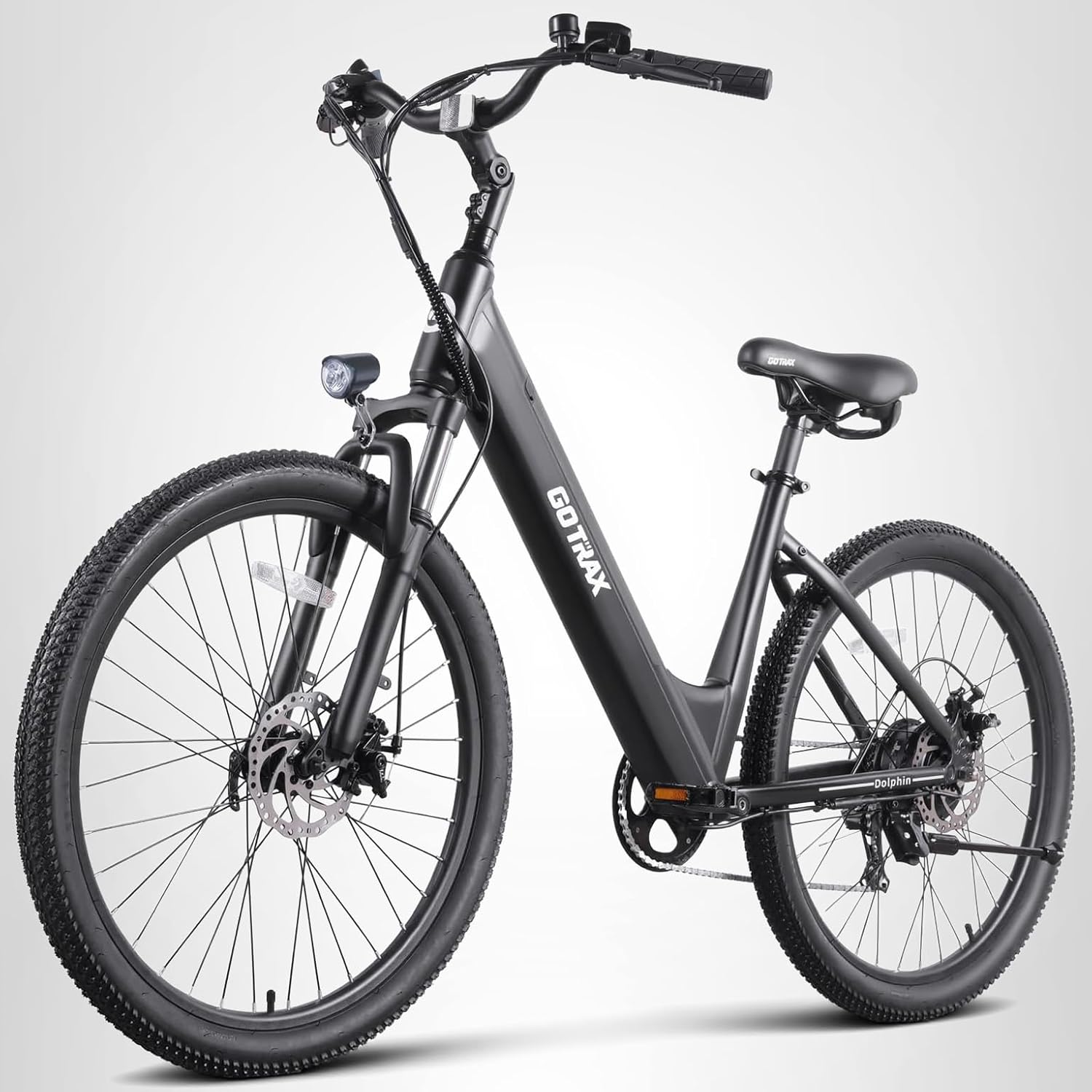 Gotrax Dolphin 26" Electric Bike Max Range 30 Miles vs 20Mph Power by Peak 500W wourant