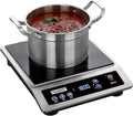 Induction Cooktop Portable Cooker with Large 8-inch Heating Coil Stainless Steel Countertop Burner wourant