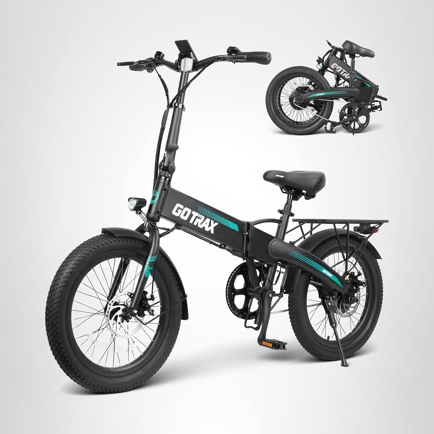 Gotrax 20" Folding Electric Bike with 40 Miles by 48V Battery 20Mph Power by Peak 500W wourant