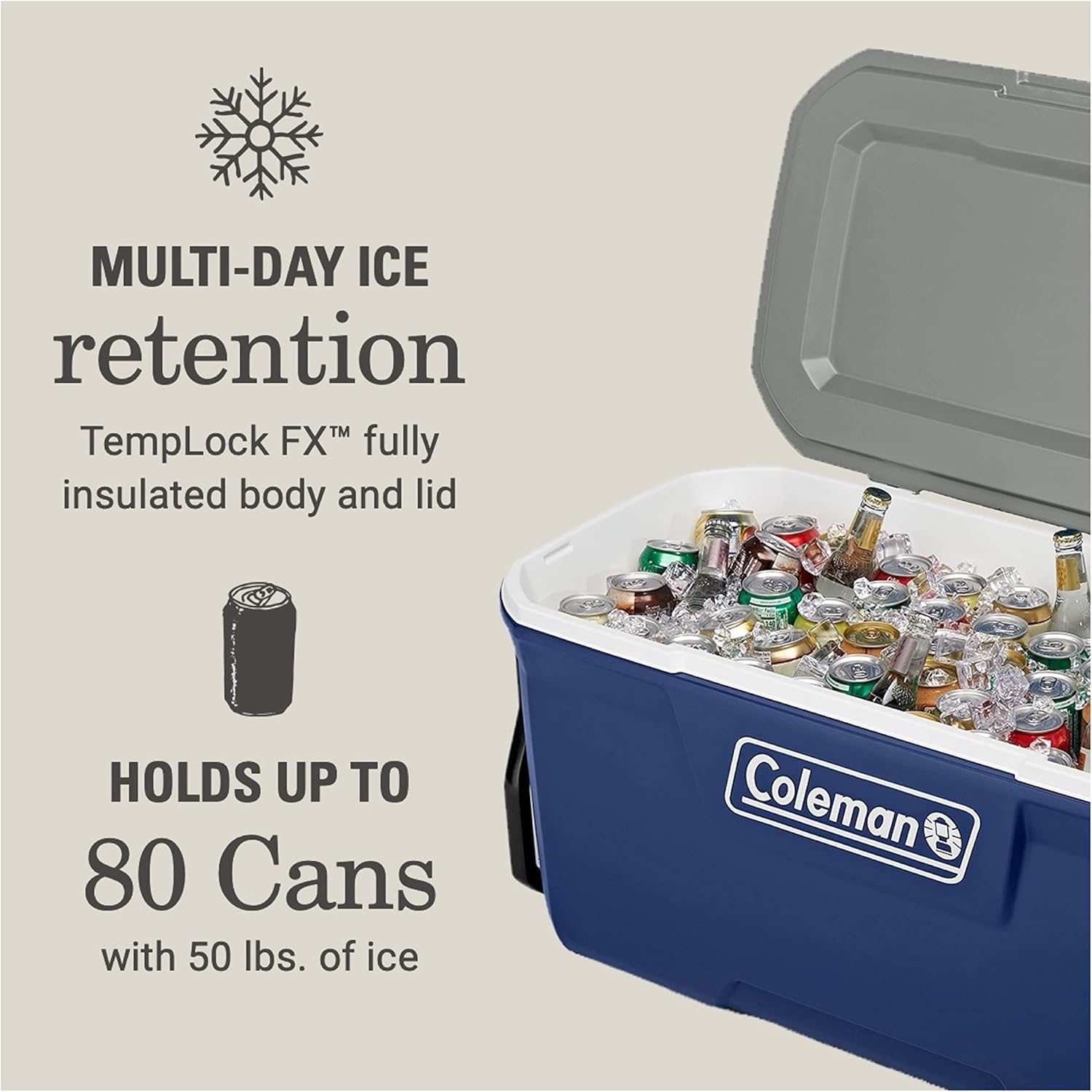 Coleman Insulated Portable Rolling Cooler with Wheels, Leak-Proof Outdoor Hard Cooler, Keeps Ice for Up to 5 Days, 100 Quart wourant