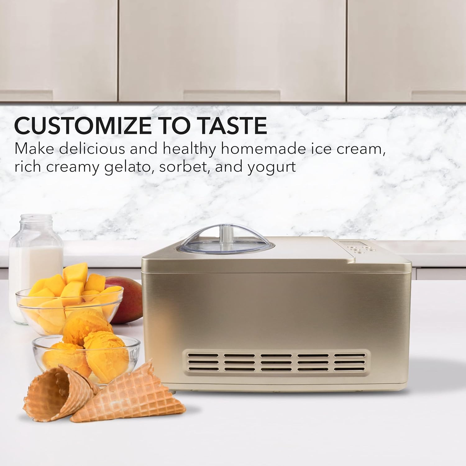 Whynter ICR-300SS 0.5-Quart Stainless Steel Rolled Ice Cream Maker With Compressor wourant