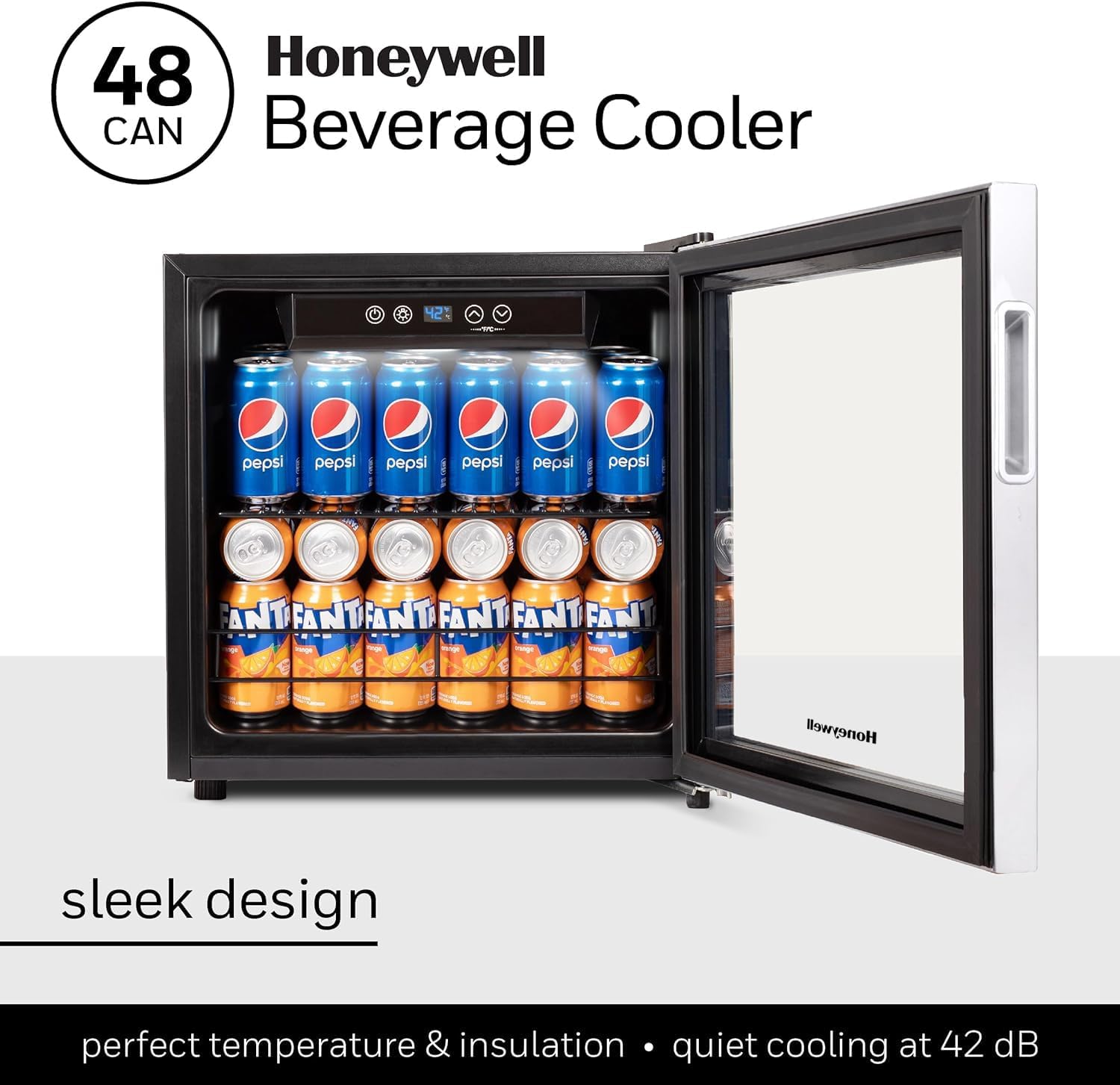 Beverage Refrigerator and Cooler, 115 Can Mini Fridge with Glass Door for Soda Beer or Wine for Office or Bar with Adjustable Removable Shelving wourant
