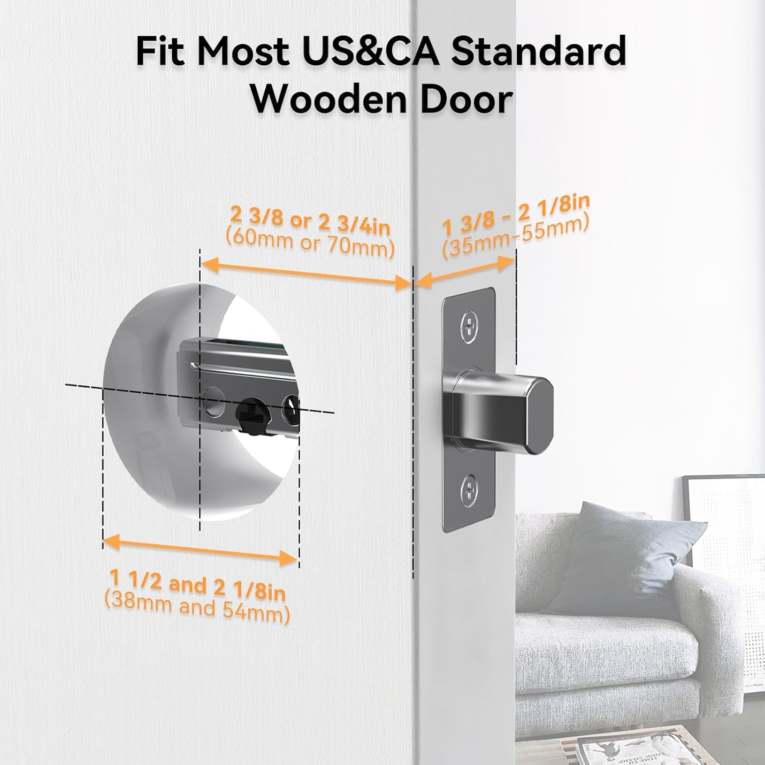 Video Smart Lock with Doorbell Keyless Entry Door Lock Built-in WiFi Camera Front Door Deadbolt Lock wourant
