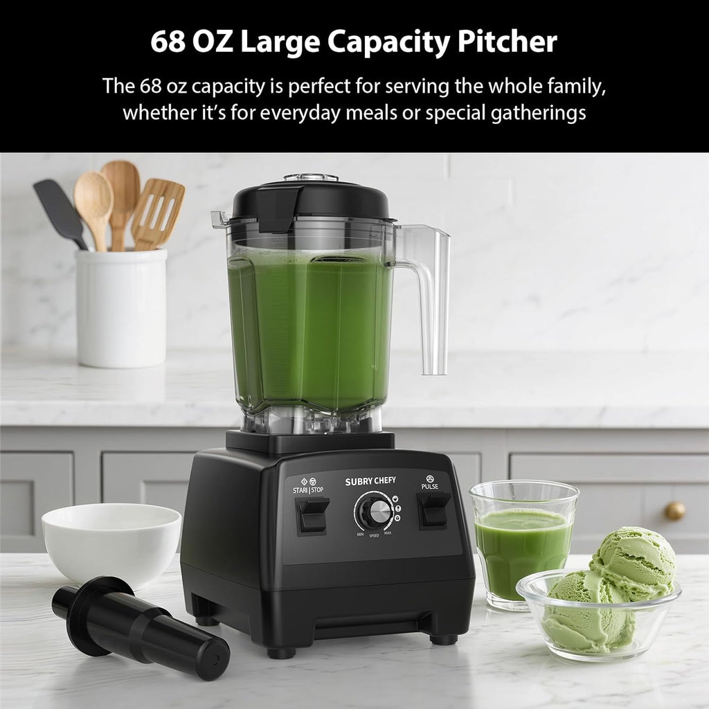 Countertop Blender Pro 2000W, Professional High Speed Blender 68 oz, Heavy Duty Kitchen Mixer wourant