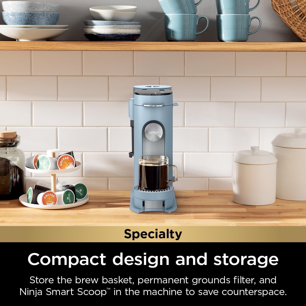 Ninja | Coffee Maker | Single Serve |Brew with Coffee Pods & Grounds| Compatible with K-Cup Coffee Pods | 4 Brew Styles, up to 24oz Cup Sizes & 56oz Removable Reservoir | Black | PB051 wourant