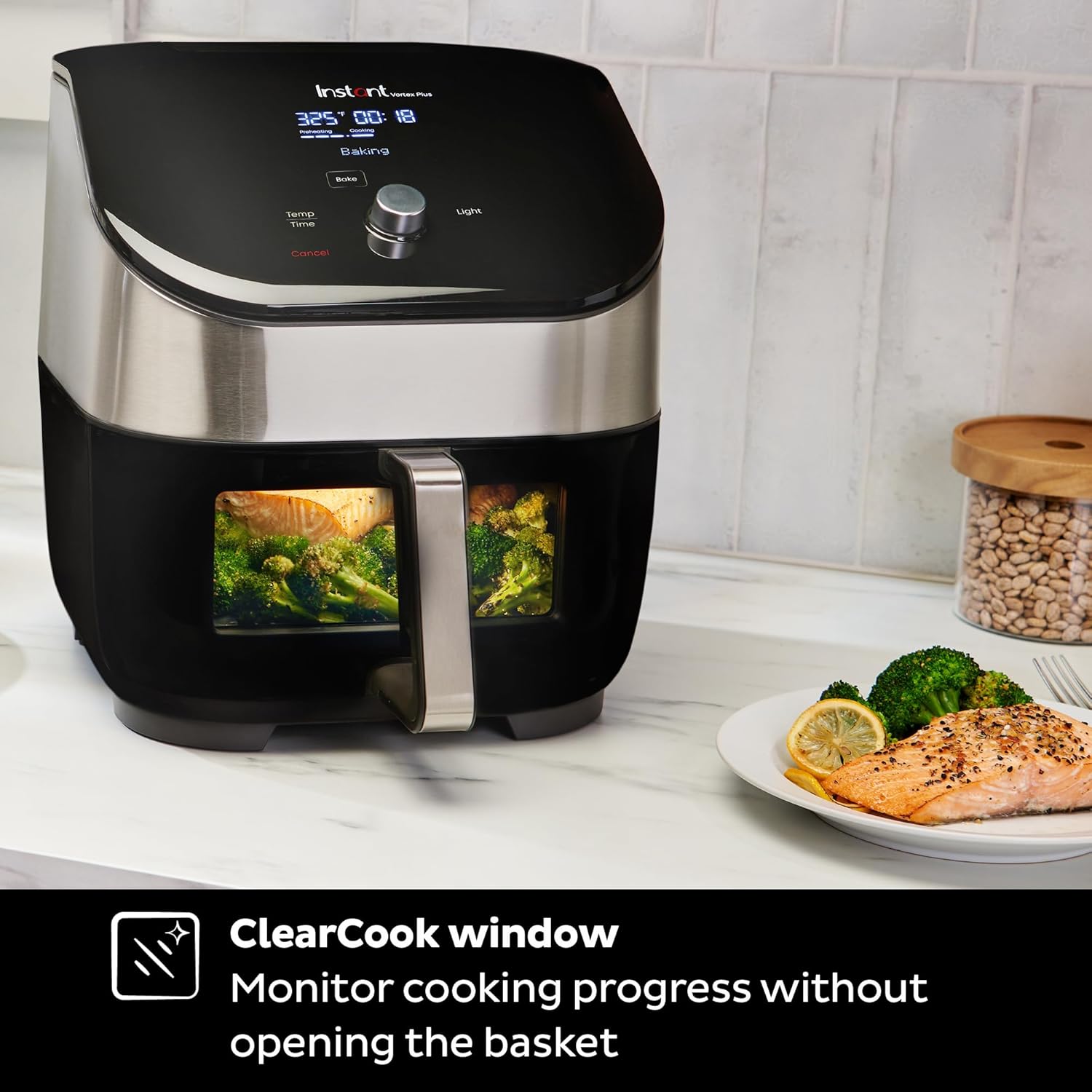 Instant Pot Vortex Plus 6QT Air Fryer with Odor Erase Technology,6-in-1 Functions that Crisps,Roasts, Broils,Dehydrates, Bakes & Reheats, 100+In-App Recipes, from the Makers of Instant Pot,1700W,Black wourant
