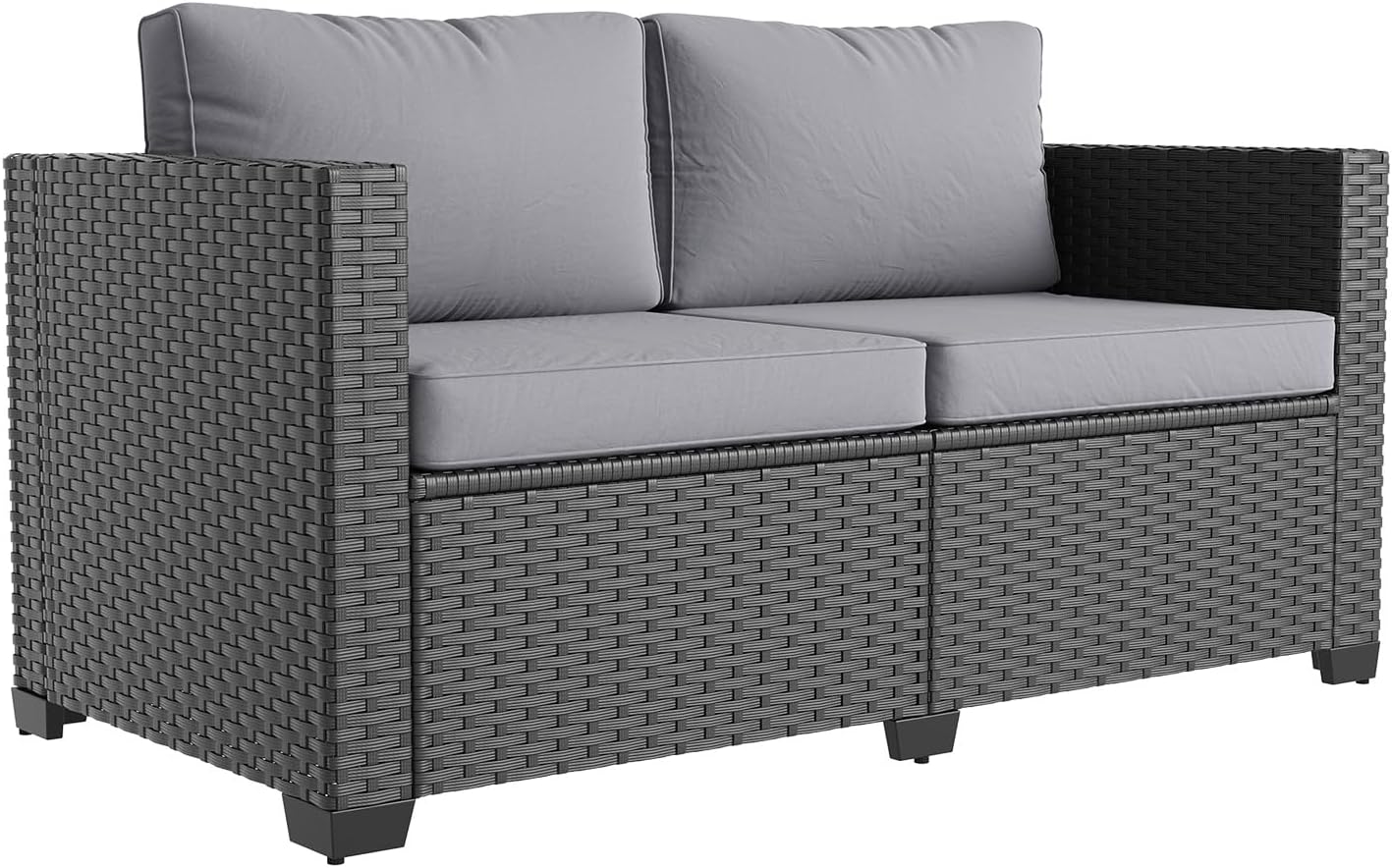 Aoxun 8 Piece Outdoor Patio Furniture Set 7 Seats, Outdoor Sectional with Thick Waterproof Cushions & Storage Coffee Table, Patio Conversation Sets for Garden,Backyard, Porch, Balcony, Deck, Beige woonhhop