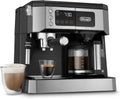 De'Longhi UPGRADED All-in-One Combination Coffee Maker & Espresso Machine + Advanced Adjustable Milk Frother for Cappuccino & Latte + Glass Coffee Pot 10-Cup, COM532M black woonhhop