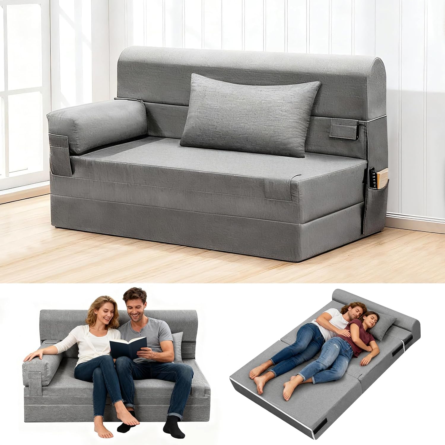 Folding Sofa Bed-Convertible Sleeper Chair Comfy Floor & Futon Sofa Bed wourant