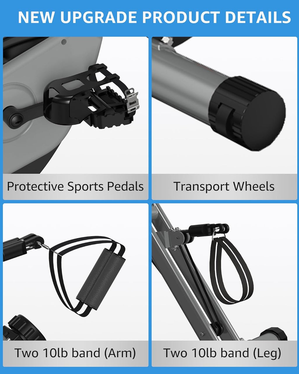 Foldable Exercise Bike Stationary Bikes for Home, 5 IN 1 Indoor Workout Bike, Cycling Bike with 16-Level Quiet Magnetic Resistance, 6.6 LBS Flywheel and 300LBS Capacity, 2025 Designed 817 X-bike wourant