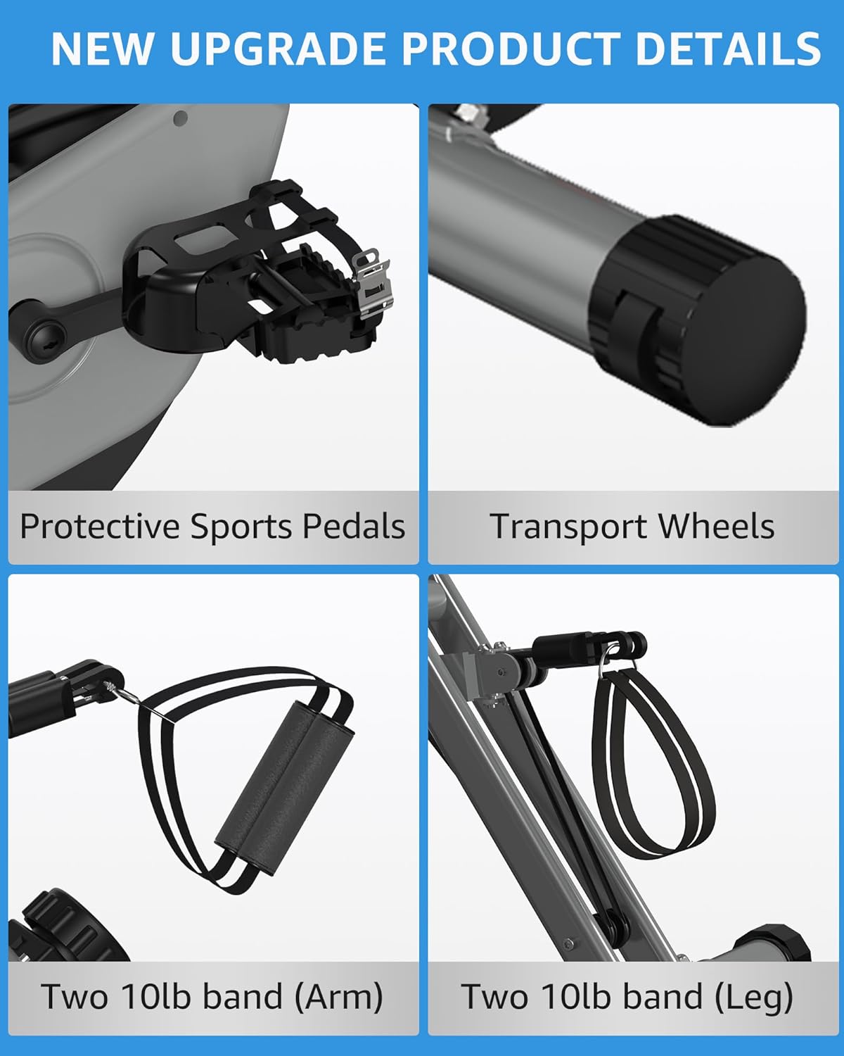 Foldable Exercise Bike Stationary Bikes for Home, 5 IN 1 Indoor Workout Bike, Cycling Bike with 16-Level Quiet Magnetic Resistance, 6.6 LBS Flywheel and 300LBS Capacity, 2025 Designed 817 X-bike wourant