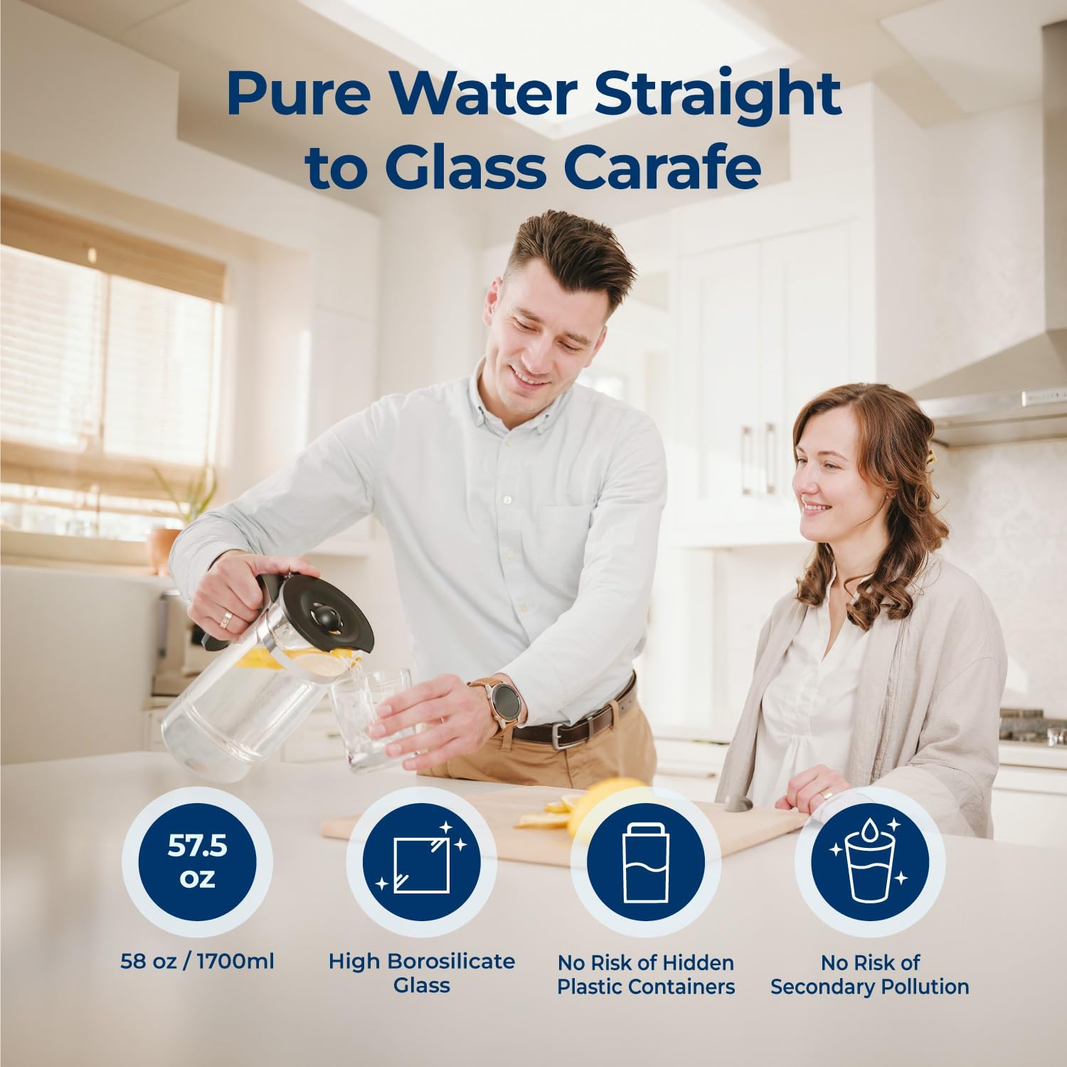 Bluevua RO100ROPOT-UV Reverse Osmosis System Countertop Water Purifier - 6-stage purification with UV and remineralization, reverse osmosis filtration wourant