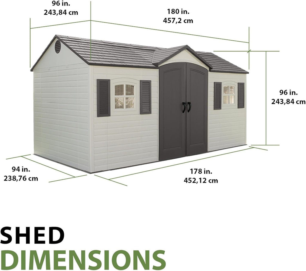Lifetime 6446 Outdoor Storage Shed, 8 x 15 Foot, Desert Sand wourant