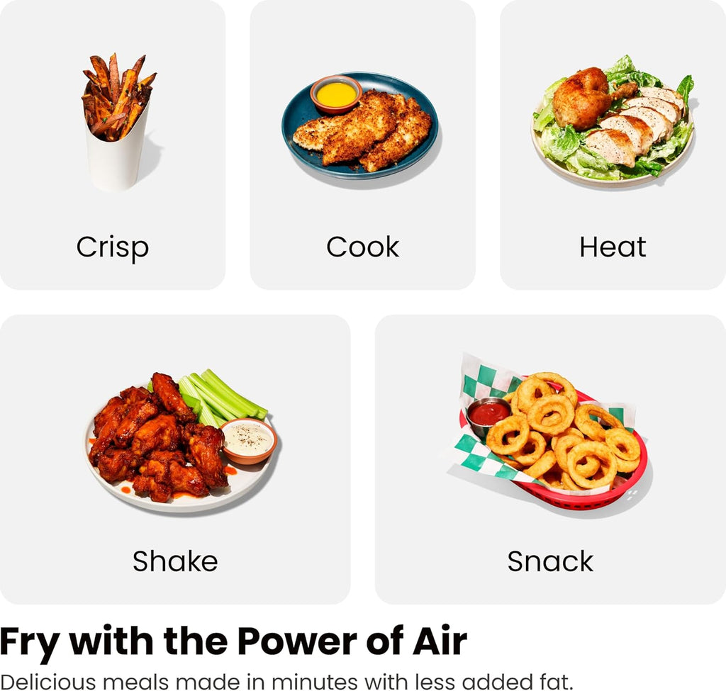 Chefman 6 Quart Dual Basket Air Fryer - Digital Touchscreen, Smart Sync Finish, Hi-Fry, Auto Shutoff, 2 Independent 3QT Nonstick Dishwasher-Safe Frying Baskets - Digital Double Air Fryer - Black wourant