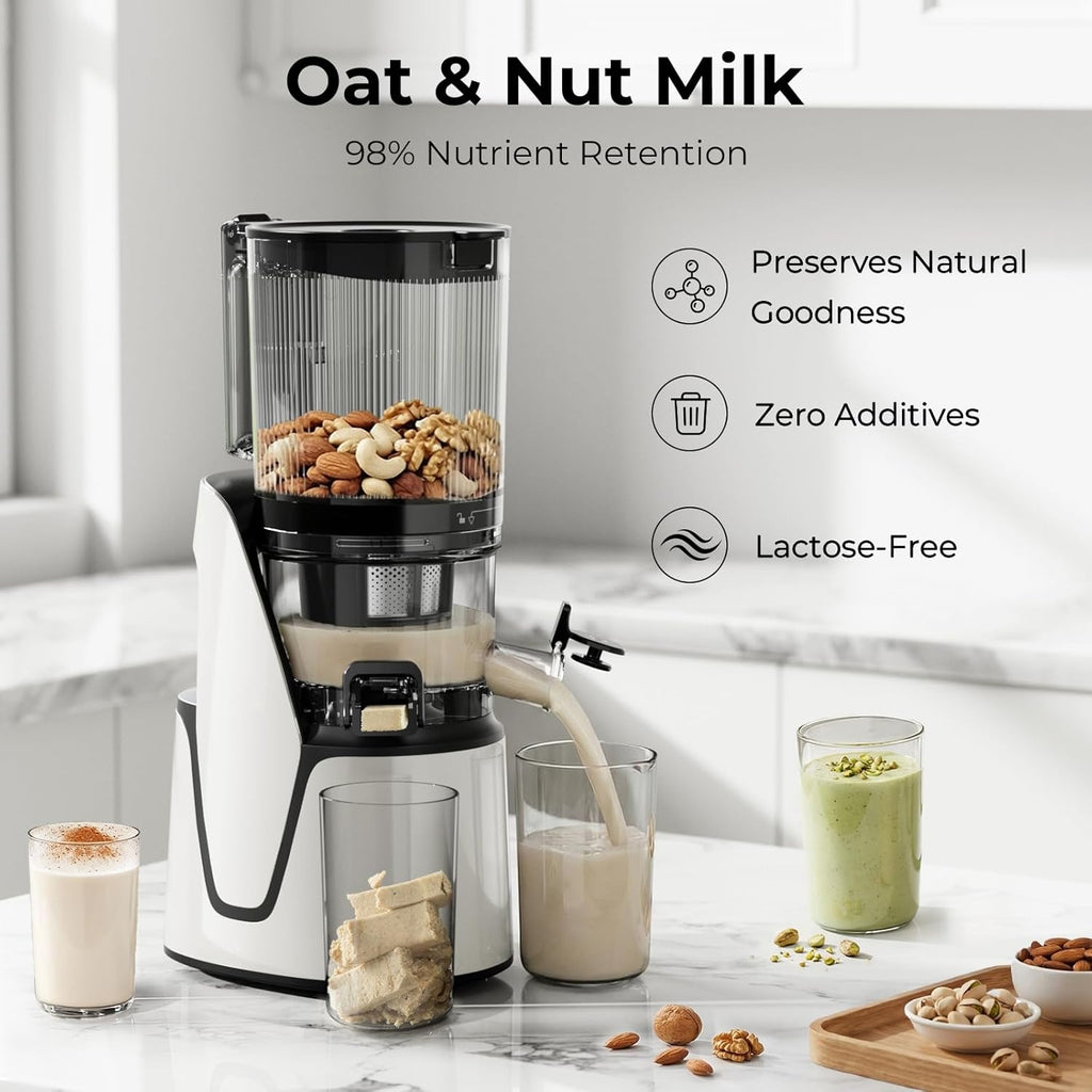 EanOruus Juicer Machines, 3 in 1 Cold Press Juicer with Extra Large Chute 100 oz Large Capacity wourant