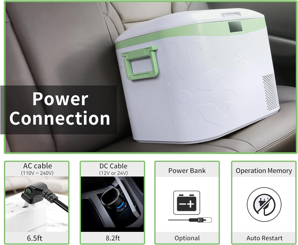 Car Fridge Portable 12 Volt Refrigerator 23 Quart (22 Liter) Freezer Compressor Cooler 12V/24V DC wourant