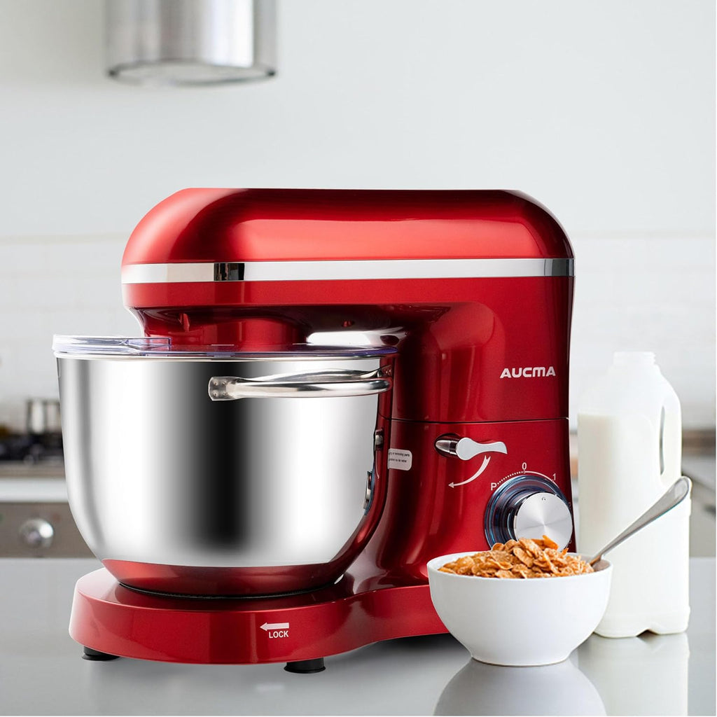 Aucma Stand Mixer,6.5-QT 660W 6-Speed Tilt-Head Food Mixer, Kitchen Electric Mixer with Dough Hook wourant