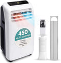 SereneLife 3-in-1 Portable Air Conditioner with Built-in Dehumidifier Function,Fan Mode, Remote Control, Complete Window Mount Exhaust Kit woonhhop