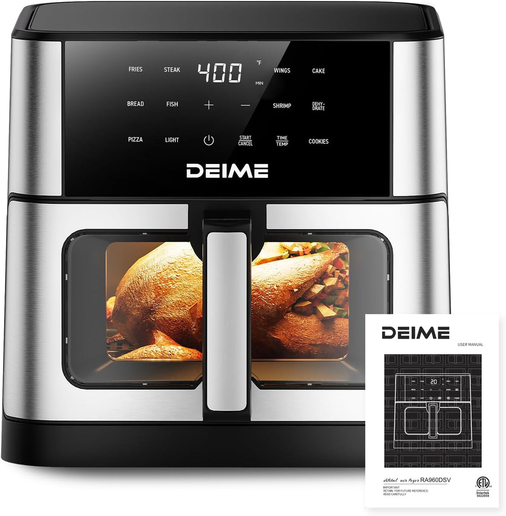 DEIME Air Fryer 10.2 QT Oilless 1700W Large Capacity Oven Air Fryers wourant