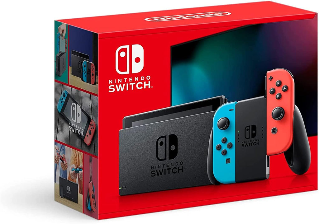 Nintendo Switch with Neon Blue and Neon Red Joy-Con - Handheld Gaming Console jumpsub