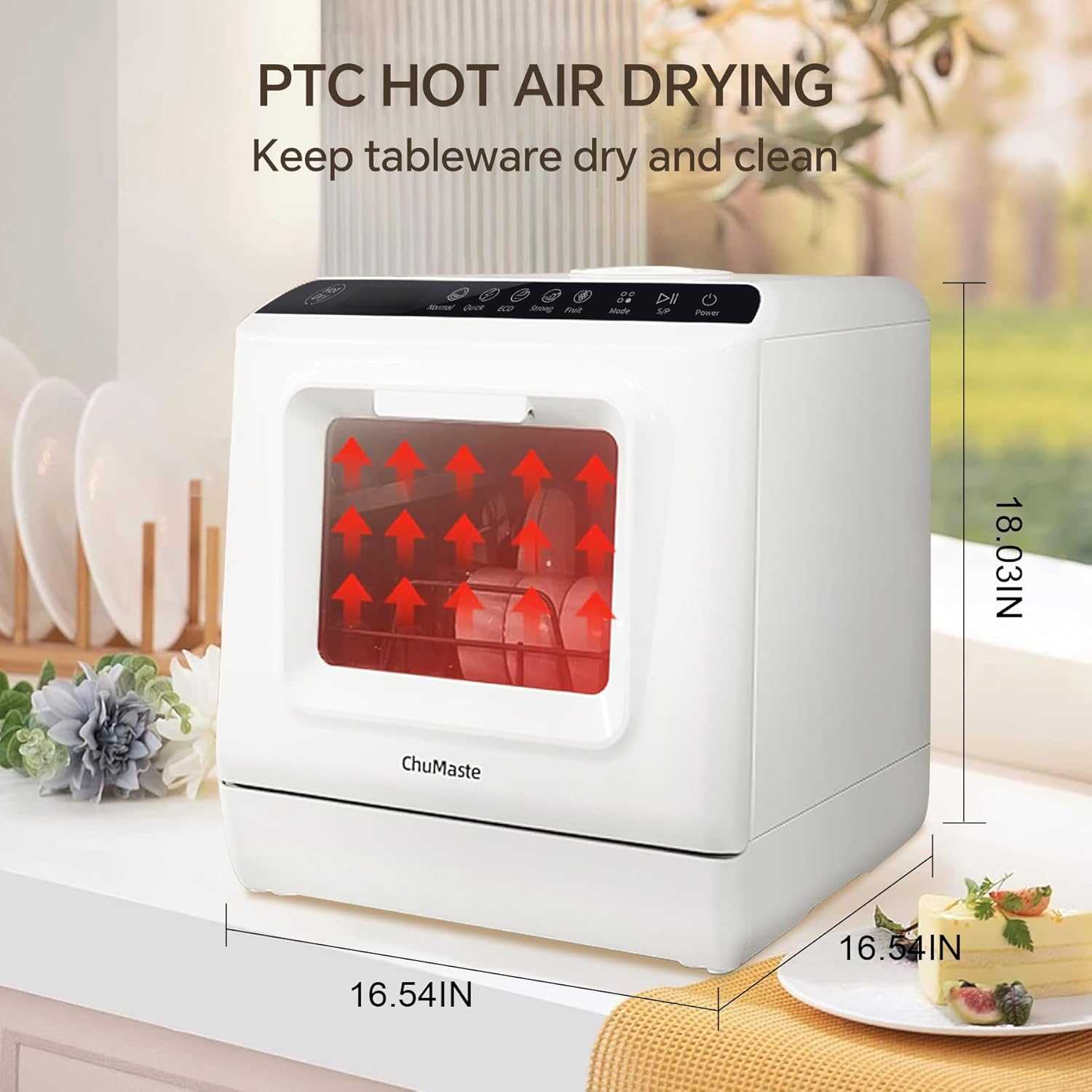 Mini dishwasher countertop .Compact Dishwasher with drying.Double spray arms. Portable Countertop Dishwasher With Water Tank, 6 wash programs, .Lavavajillas portatil can wash baby bottles. wourant