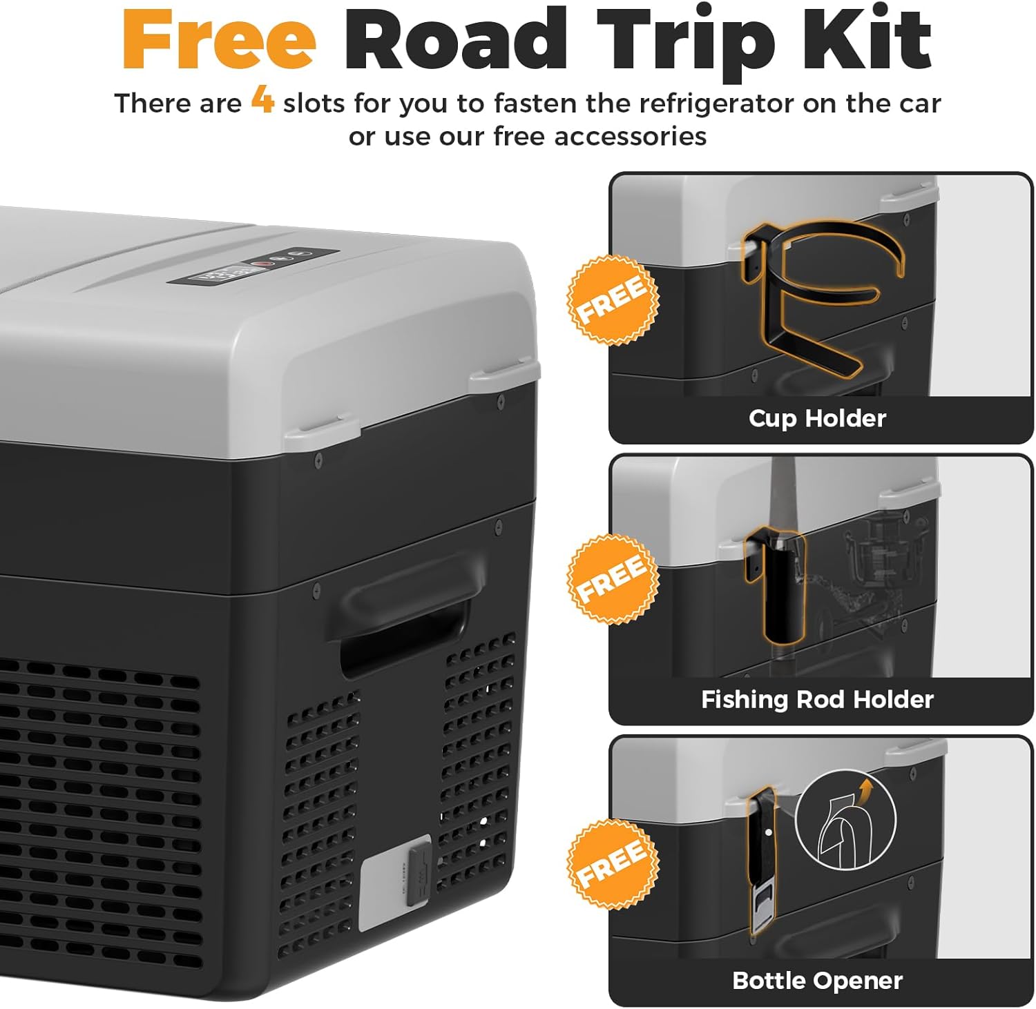 12V Refrigerator 21 Quart Portable Freezer 50 Hours Keep Cool,Electric Cooler for Vehicles Car Refrigerator 12V Portable Fridge for Car Camping Truck Van RV SUV Road Trip Travel RF20 wourant
