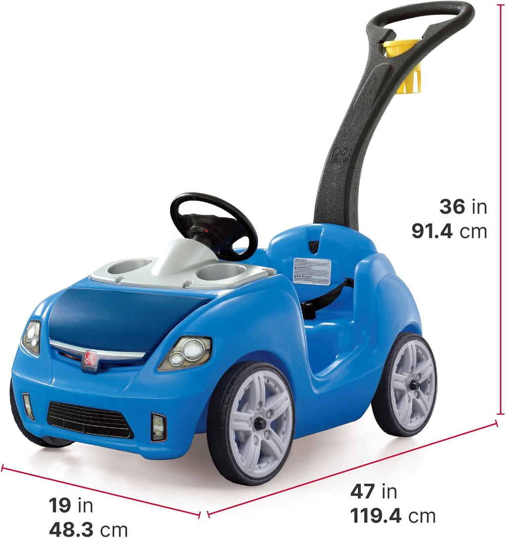 Step2 Whisper Ride II Ride On Push Toy Car Pink Ride On Car Seat Belt Easy Storage Transport wourant